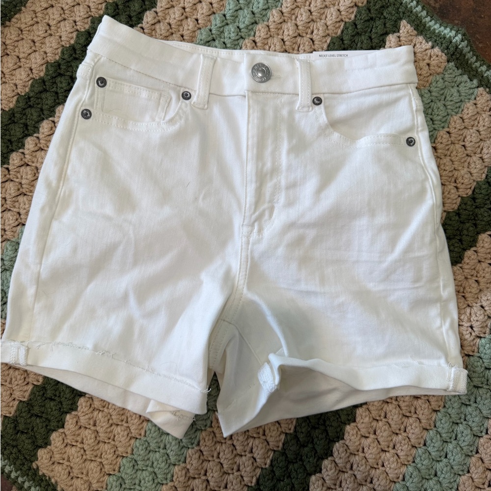 American Eagle White Jean Shorts